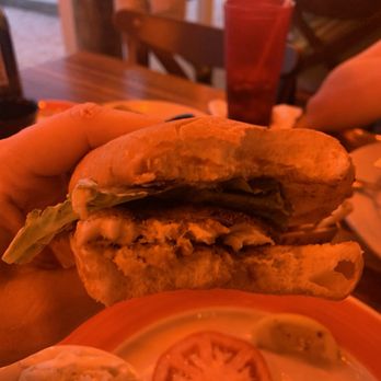 Surf Hut - Where's the fish! Poor excuse for a grouper sandwich. - Seafood Near Me - Destin, Florida Surf Hut - Where's the fish! Poor excuse for a grouper sandwich. - Seafood Near Me - Destin, Florida