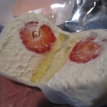 JJ Bakery - Strawberry Mochi! Whip cream, strawberry and angel cake I believe - Bakeries Near Me - Arcadia, California JJ Bakery - Strawberry Mochi! Whip cream, strawberry and angel cake I believe - Bakeries Near Me - Arcadia, California