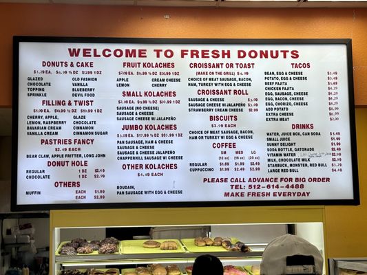 Menu photo 1 Fresh Donuts Round Rock, TX