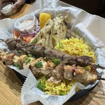 Nick The Greek - Souvlaki Plate - Greek Near Me - Santa Maria, California Nick The Greek - Souvlaki Plate - Greek Near Me - Santa Maria, California