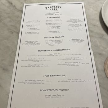 Bartlett Hall - Food Menu (Nov '23) - Breweries Near Me - San Francisco, California