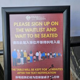 Wait list tablet