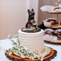 Our sleek & simple wedding cake Our sleek & simple wedding cake