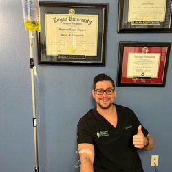 Tropical IV - At New Leaf Chiropractic Wellness Center giving Dr. Higgins our Vitamin Sea iv bag to help boost his immune system!!