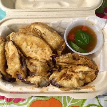 Manow Thai - Crispy eggplant appetizer $7.95 - Large portion - Thai Near Me - Clarksville, Maryland