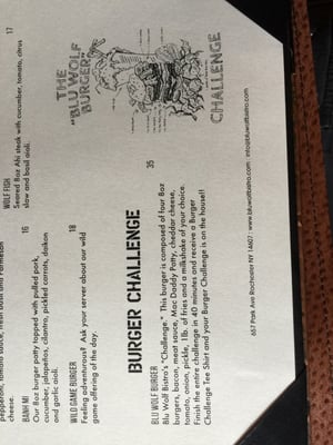 Menu photo 8 Blu Wolf Bistro Rochester, NY Menu photo 8 Blu Wolf Bistro Rochester, NY