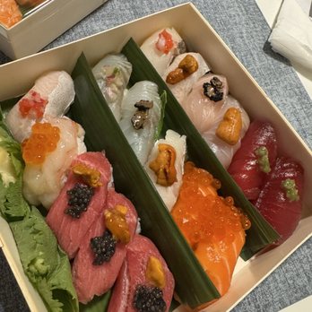 Kazu Sushi & Sando - Omakase Nigiri Box (16 pcs) - Japanese Near Me - San Mateo, California Kazu Sushi & Sando - Omakase Nigiri Box (16 pcs) - Japanese Near Me - San Mateo, California