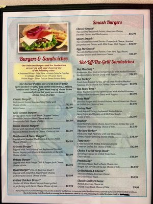 Menu photo 5 Mountain Quail Cafe Quartzsite, AZ