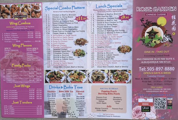 Menu photo 1 Rose Garden Albuquerque, NM