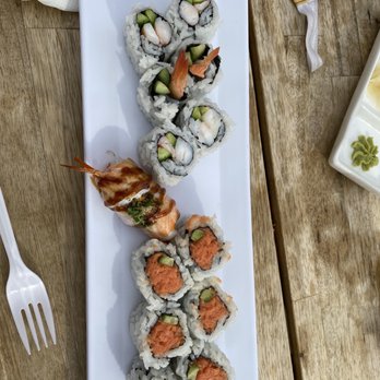 San Sushi - Spicy tuna roll and shrimp roll - Sushi Bars Near Me - Placentia, California San Sushi - Spicy tuna roll and shrimp roll - Sushi Bars Near Me - Placentia, California
