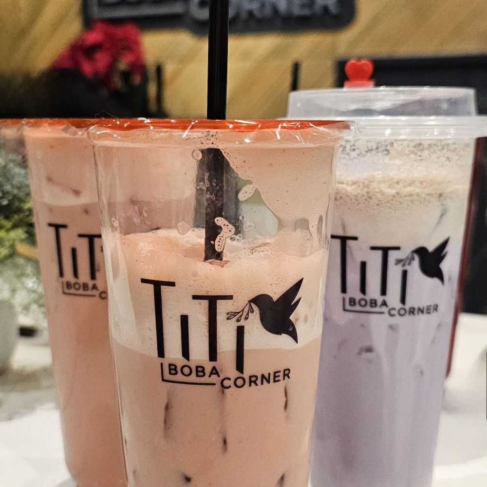TiTi Boba Corner - Black Milk Tea with Strawberry   Horchata Latte with Ube - Bubble Tea Near Me - Tucson, Arizona