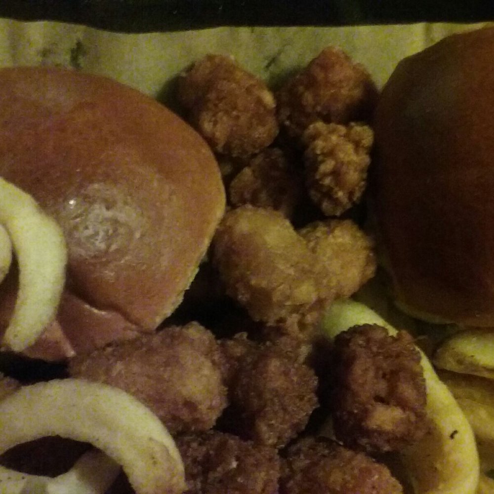 Hooters - Sliders combo $11.29, comes with fries. We mixed and matched our sides so tots and curly fries are also pictured here. - Sports Bars Near Me - Denton, Texas Hooters - Sliders combo $11.29, comes with fries. We mixed and matched our sides so tots and curly fries are also pictured here. - Sports Bars Near Me - Denton, Texas