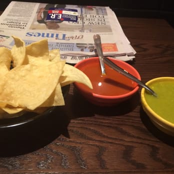 L & J Cafe - Chips and very hot green salsa. Red was mild. Green was smokin'. - Mexican Near Me - El Paso, Texas L & J Cafe - Chips and very hot green salsa. Red was mild. Green was smokin'. - Mexican Near Me - El Paso, Texas