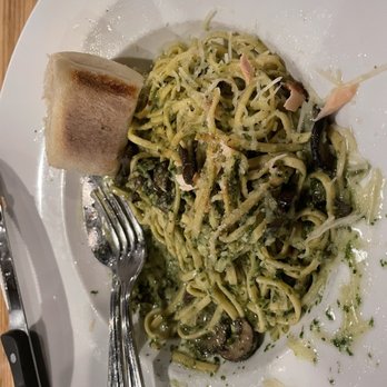 Timbers Restaurant - Wild mushroom pesto pasta with salmon - American Near Me - Cadillac, Michigan