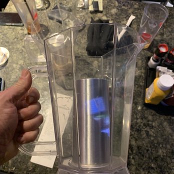 Topgolf - Pitcher with metal cylinder preventing proper serving of 60 oz - New American Near Me - Oxon Hill, Maryland Topgolf - Pitcher with metal cylinder preventing proper serving of 60 oz - New American Near Me - Oxon Hill, Maryland