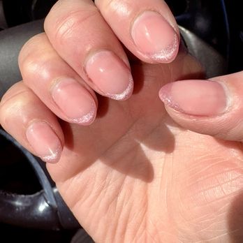 Shangri-La Spa - Builder gel refill with Cat's eye tips by Cindy. Middle finger on the left side is very sore from when I was nicked. - Nail Salons Near Me - Petaluma, California Shangri-La Spa - Builder gel refill with Cat's eye tips by Cindy. Middle finger on the left side is very sore from when I was nicked. - Nail Salons Near Me - Petaluma, California