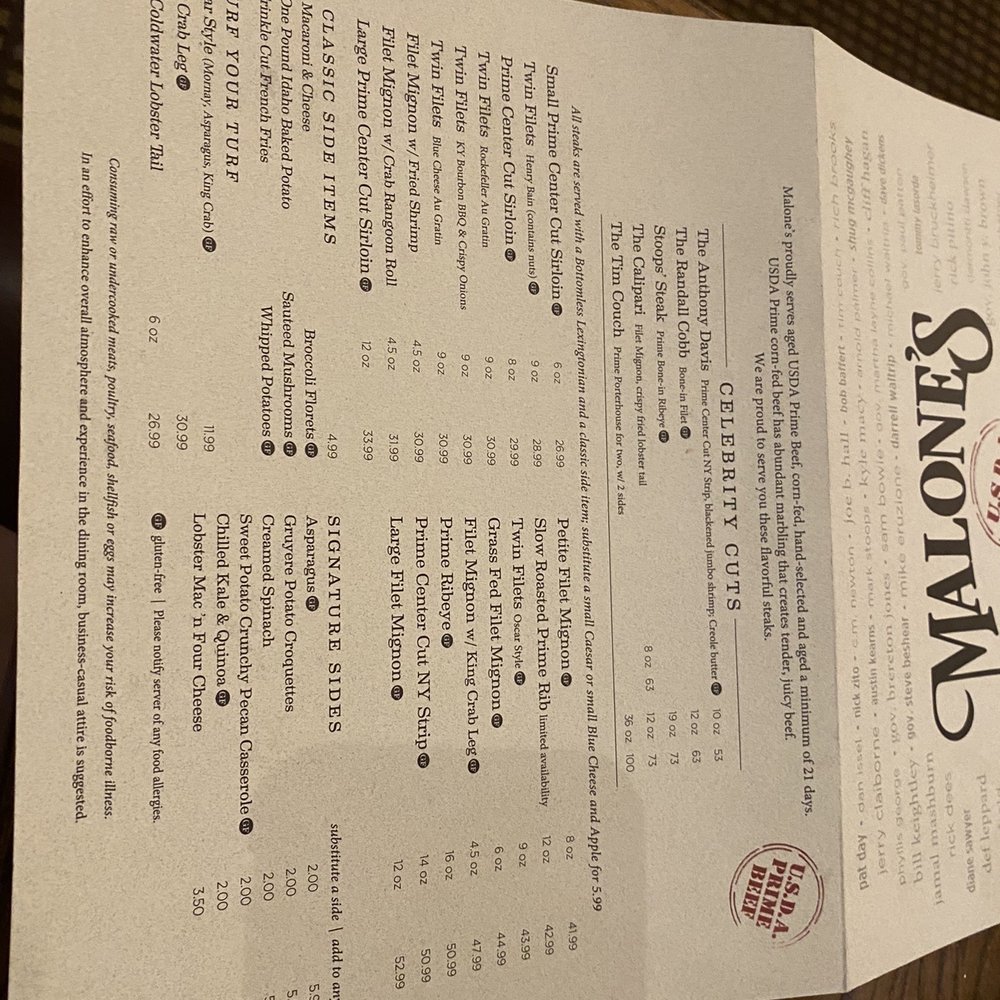 Malone's Hamburg - Menu - American Near Me - Lexington, Kentucky Malone's Hamburg - Menu - American Near Me - Lexington, Kentucky