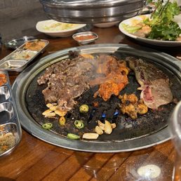 Grill at your table. Grill at your table.