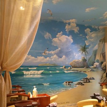 Solace Day Spa - Sterling - Gorgeous beachy murals that make you feel like you're in a cabana getting a pedicure. - Day Spas Near Me - Sterling, Virginia Solace Day Spa - Sterling - Gorgeous beachy murals that make you feel like you're in a cabana getting a pedicure. - Day Spas Near Me - Sterling, Virginia