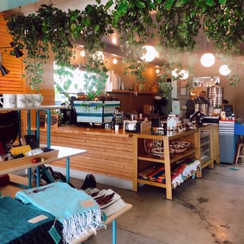 Hola Adios Coffeeshop - Inside waiting area. Lots of goods for purchase! - Coffee & Tea Near Me - Costa Mesa, California