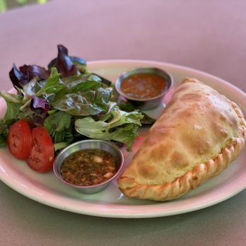 Cafecito - Breakfast empanada served with a garden salad. - Argentine Near Me - Santa Fe, New Mexico
