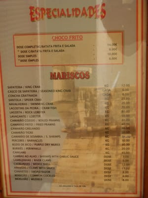 Menu photo 2 Marisqueira o Rodinhas Sesimbra, 15