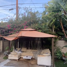 The couch and tent before.