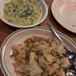 Spring Risotto (top), Chicken Agnolotti (bottom)