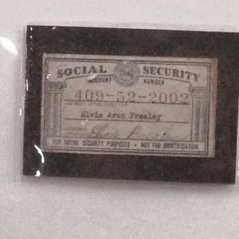 Sun Studio - Elvis' Social Security Card - Museums Near Me - Memphis, Tennessee Sun Studio - Elvis' Social Security Card - Museums Near Me - Memphis, Tennessee