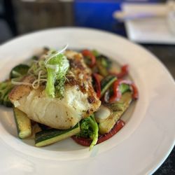 Kitaro Surf & Turf - Sea bass with vegetables