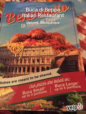 Menu photo 2 Buca di Beppo Italian Restaurant Albuquerque, NM