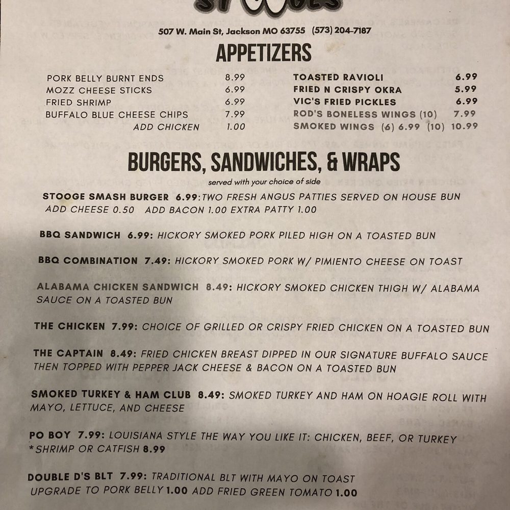 Stooges - 10/11/18 - Bars Near Me - Jackson, Missouri Stooges - 10/11/18 - Bars Near Me - Jackson, Missouri