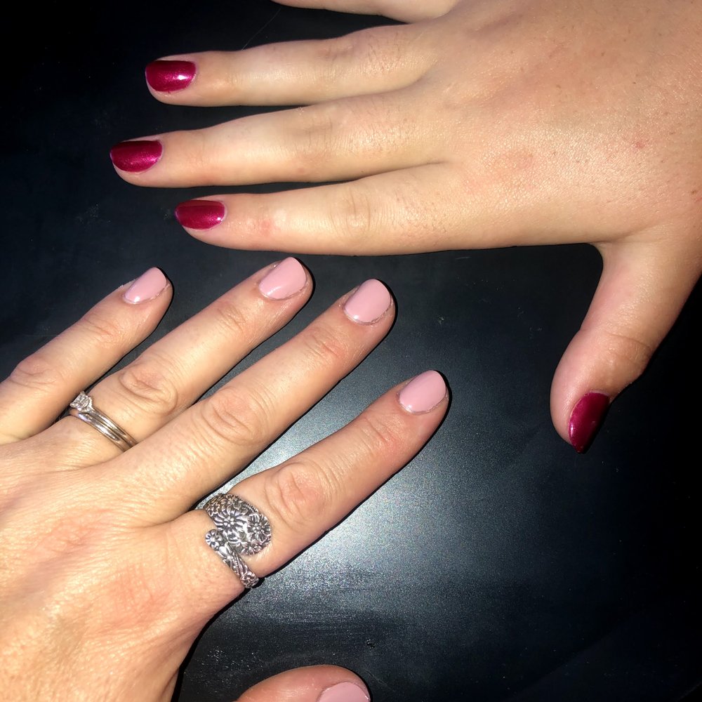 Nail Club - Mine and my daughter's nails, both gels. - Nail Salons Near Me - Santa Cruz, California Nail Club - Mine and my daughter's nails, both gels. - Nail Salons Near Me - Santa Cruz, California