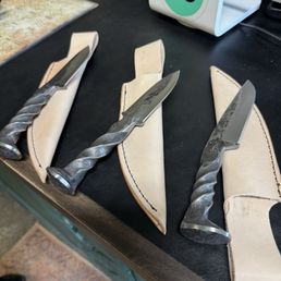 The finished knives from our session. The finished knives from our session.