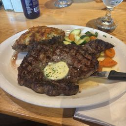 Perfectly cooked oak fired rib eye!