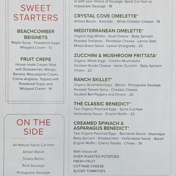 The Beachcomber - Menu - breakfast (2025) - Seafood Near Me - Newport Beach, California