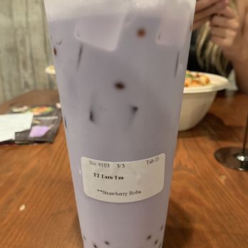 Sovereign - Taro Tea with strawberry boba - Poke Near Me - Plantation, Florida Sovereign - Taro Tea with strawberry boba - Poke Near Me - Plantation, Florida