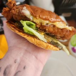 Lol this bun is a joke and the lettuce is completely soggy and wilted