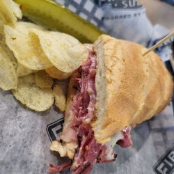Firehouse Subs Southbrook Station - Half of my Medium New York Steamer (pastrami, provolone, mustard). Really good.