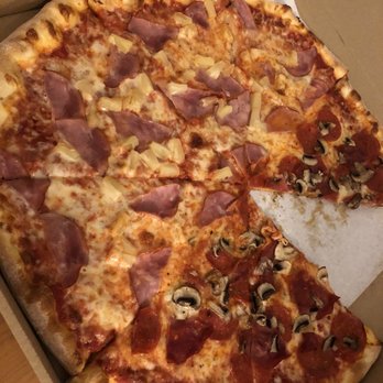 Mondo's Pizza - Half Hawaiian and Half Pepperoni, Mushrooms and Capicola - Pizza Near Me - Aurora, Colorado Mondo's Pizza - Half Hawaiian and Half Pepperoni, Mushrooms and Capicola - Pizza Near Me - Aurora, Colorado
