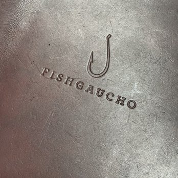 Fish Gaucho - Logo on the leather menu cover - Mexican Near Me - Paso Robles, California