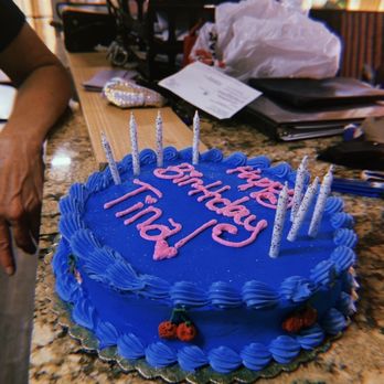Reasor's - a blue birthday cake with candles - Grocery Near Me - Tulsa, Oklahoma Reasor's - a blue birthday cake with candles - Grocery Near Me - Tulsa, Oklahoma