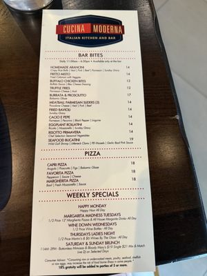 Menu photo 1 Cucina Moderna Miramar, FL Menu photo 1 Cucina Moderna Miramar, FL