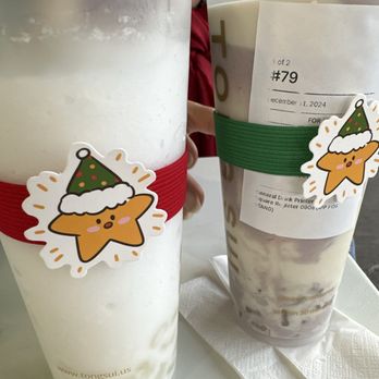 Tong Sui - T05 Coconut Ice Bomb.   T25 Taro Bobo Milk - Desserts Near Me - Milpitas, California