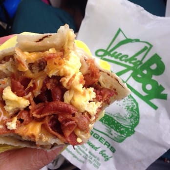 Lucky Boy - This burrito looks allot better than mine did - Burgers Near Me - Pasadena, California