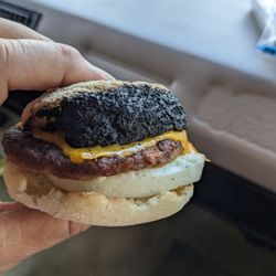 McDonald's - Heartbreaking.  Had to "break off" the black ash to eat what I could