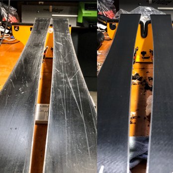 Ski Guy SLC - If your skis look more like the before pic, be sure to bring 'em in for a tune. - Ski & Snowboard Shops Near Me - Salt Lake City, Utah Ski Guy SLC - If your skis look more like the before pic, be sure to bring 'em in for a tune. - Ski & Snowboard Shops Near Me - Salt Lake City, Utah