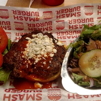 Smashburger - Buffalo Blue Burger with side salad. Loved it! - Burgers Near Me - Allentown, Pennsylvania
