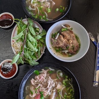 Pho 79 Restaurant - They give you the sauces on the side for you due to COVID-19. Photo is pho dac biet and side of ox tail. - Vietnamese Near Me - Westminster, California Pho 79 Restaurant - They give you the sauces on the side for you due to COVID-19. Photo is pho dac biet and side of ox tail. - Vietnamese Near Me - Westminster, California