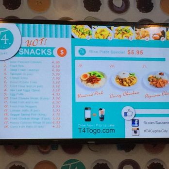 T4 - Hot Snacks Menu 11.22.16 - Bubble Tea Near Me - Sacramento, California T4 - Hot Snacks Menu 11.22.16 - Bubble Tea Near Me - Sacramento, California
